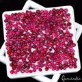 Natural Ruby Round Cab Rich Red Loose Gemstones Wholesale Lot 400 Pcs 2-3.5mm