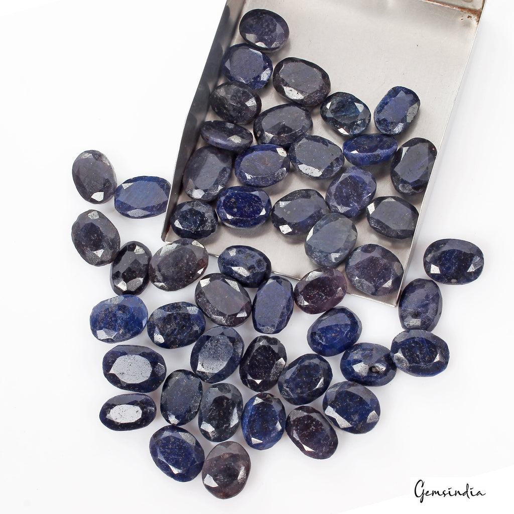 800 Cts/48 Pcs Natural African Blue Sapphire Oval Cut Loose Wholesale Gems Lot