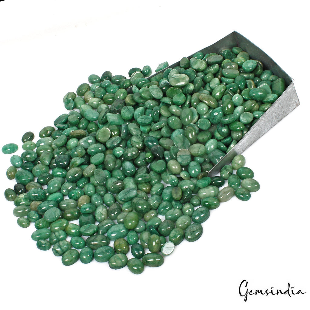 7500Ct/550 Pc Natural Cabochon Green Emerald Mix Shape Wholesale Loose Gemstones