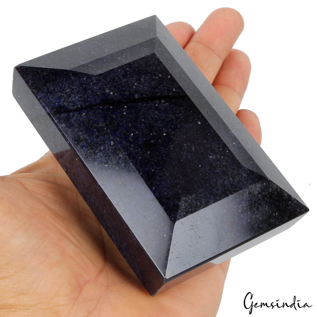 3450 Ct Natural Dark Blue Sapphire Faceted Museum Size Earth Mined Huge Gemstone