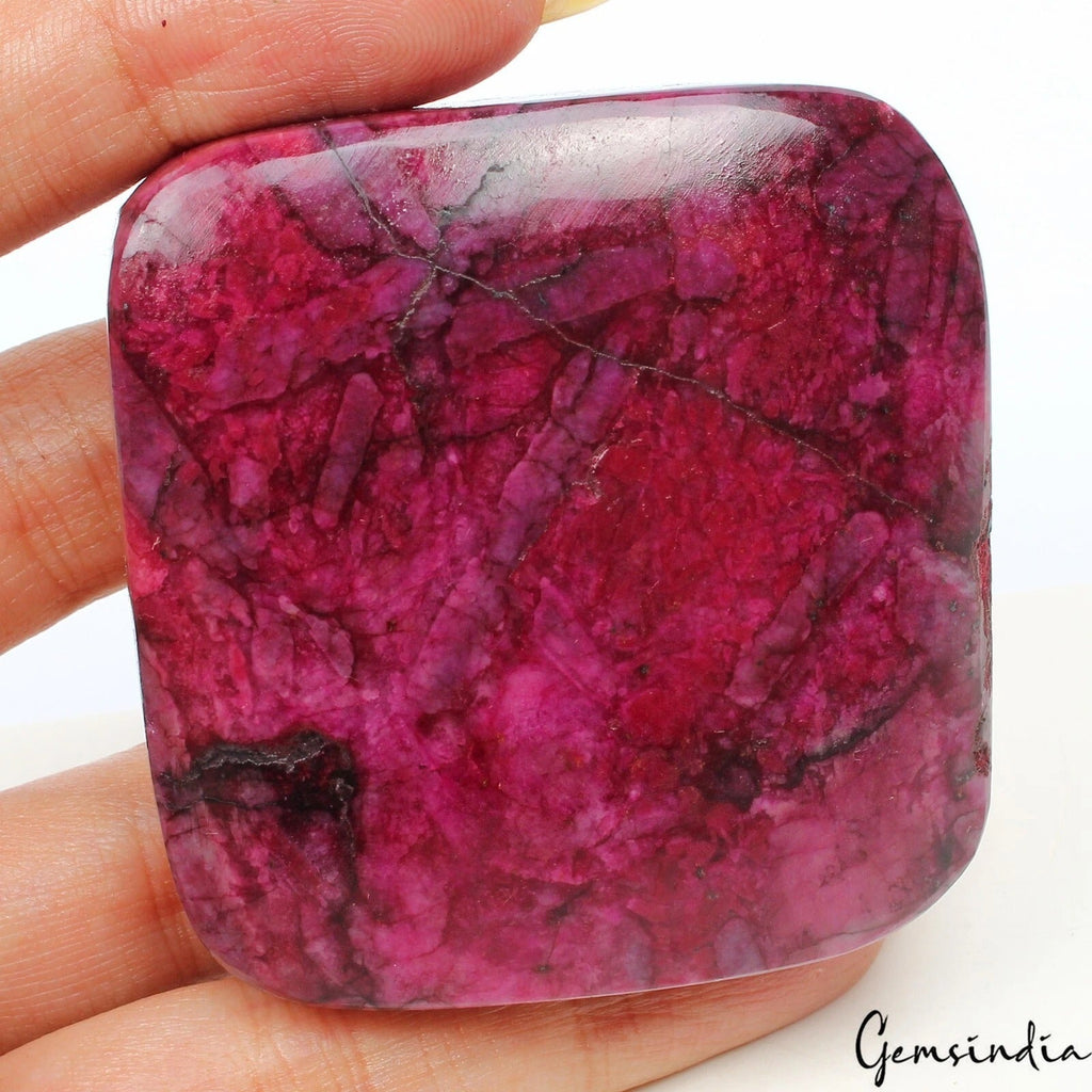 870 Ct Natural Pink Red Ruby Cushion Cabochon Earth Mined Museum Size Loose Gems
