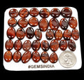 350 Cts/35 Pcs Natural Untreated Red Tiger Eye Oval Cab 14-20mm Loose Gemstones