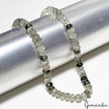 238.90 Ct Natural Rutile Round Faceted Center Drilled Beaded Gemstone Strand 15"