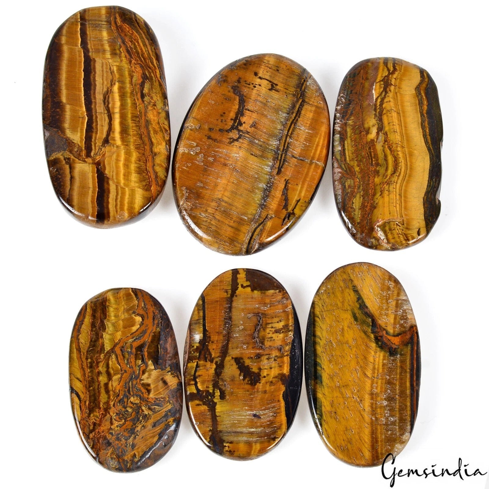 660 Ct Natural Tiger Eye Oval Cabochon Untreated Pendant Size Loose Gemstones