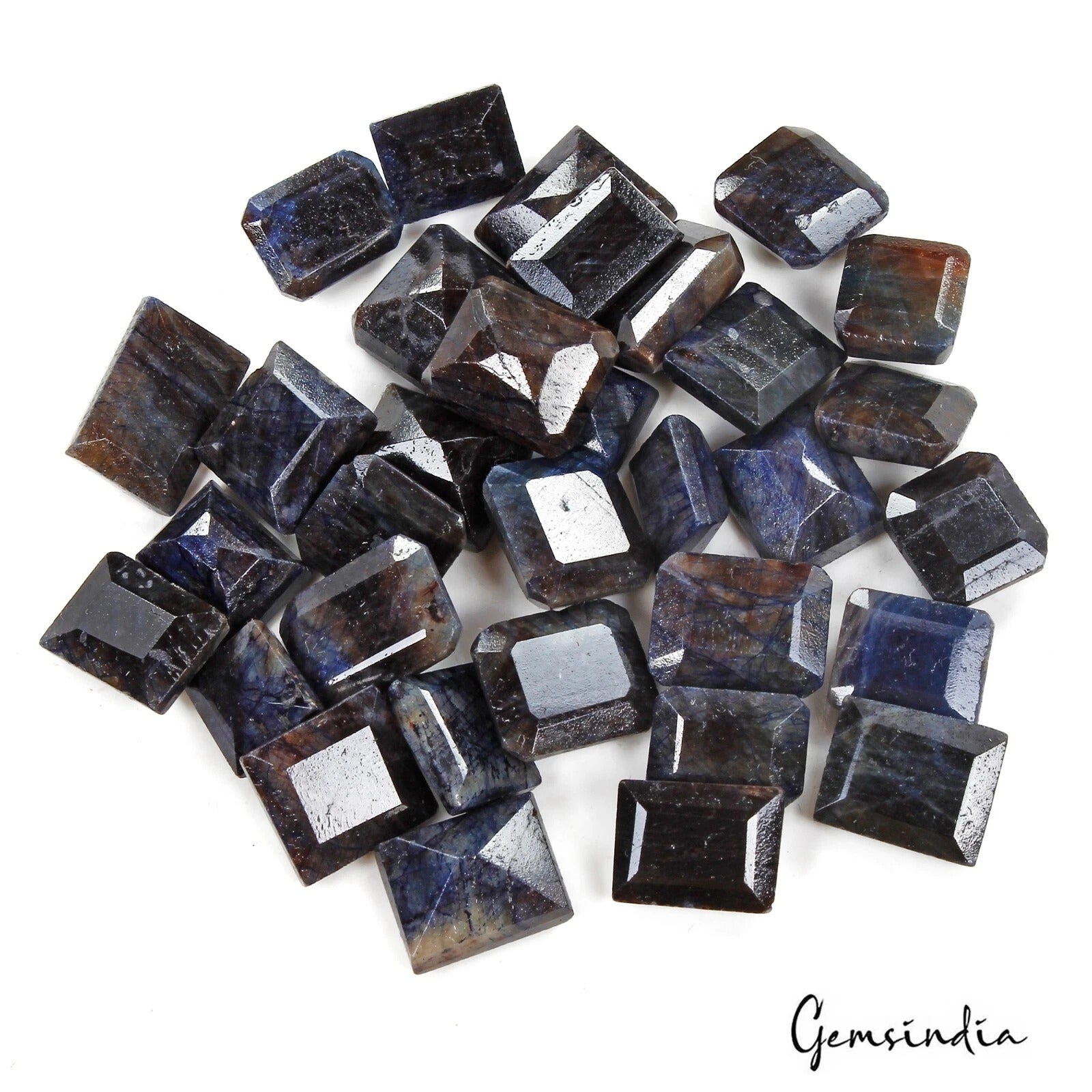 480 Ct/33Pcs Natural Blue Sapphire Baguette Cut Loose Wholesale Gems For Jewelry