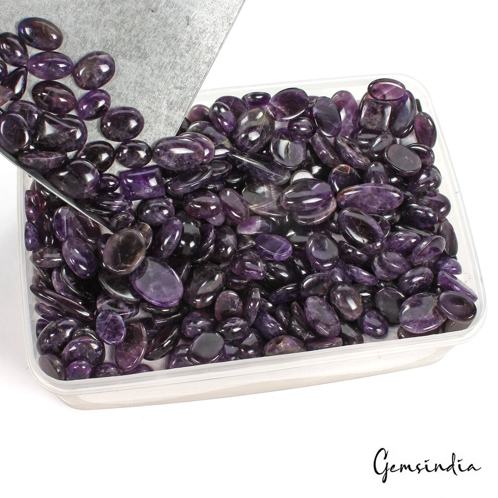 1 Kilo-Natural Untreated Purple Amethyst Mix Cab Loose Wholesale Gemstones Lot