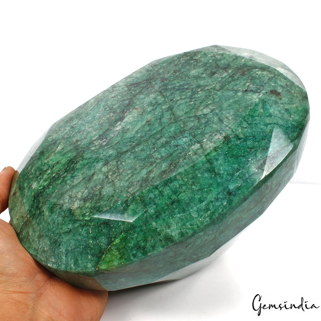Museum Size 6.3Kg Natural Brazilian Green Emerald Oval Earth mined Huge Gemstone