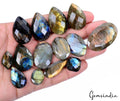 380 Cts/14 Pcs Natural Untreated Multi Shine Labradorite Mix Cut Loose Gems Lot