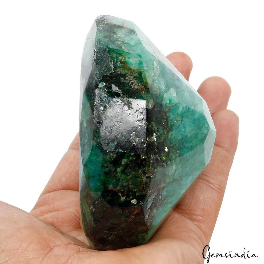 Museum Size 2700Ct Natural Brazilian Green w Silver Shine Emerald Round Huge Gem