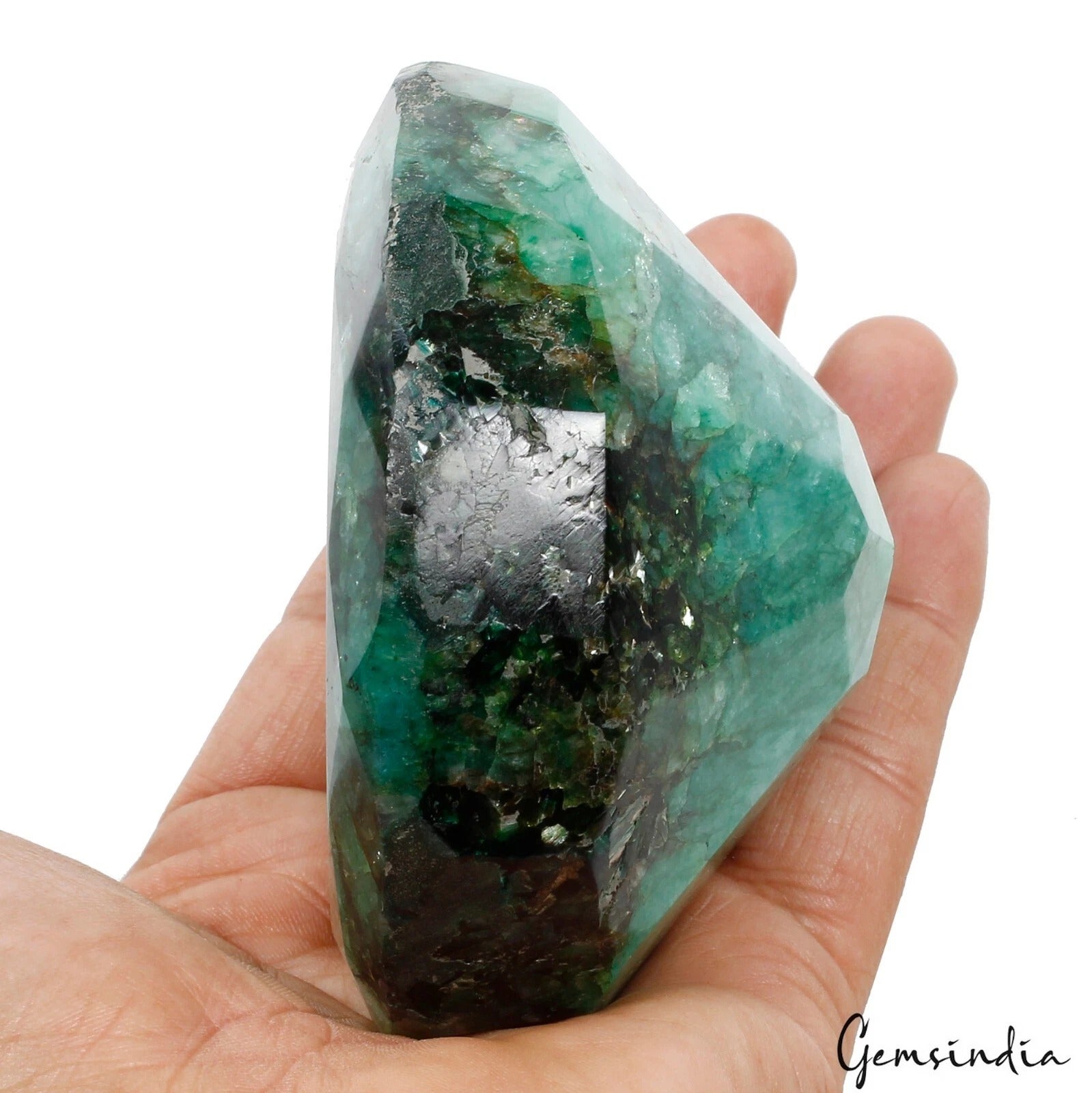 Museum Size 2700Ct Natural Brazilian Green w Silver Shine Emerald Round Huge Gem