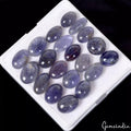 86.50 Ct/20 Pcs Natural Untreated Blue Iolite Oval Cab Loose Gem Lot For Jewelry
