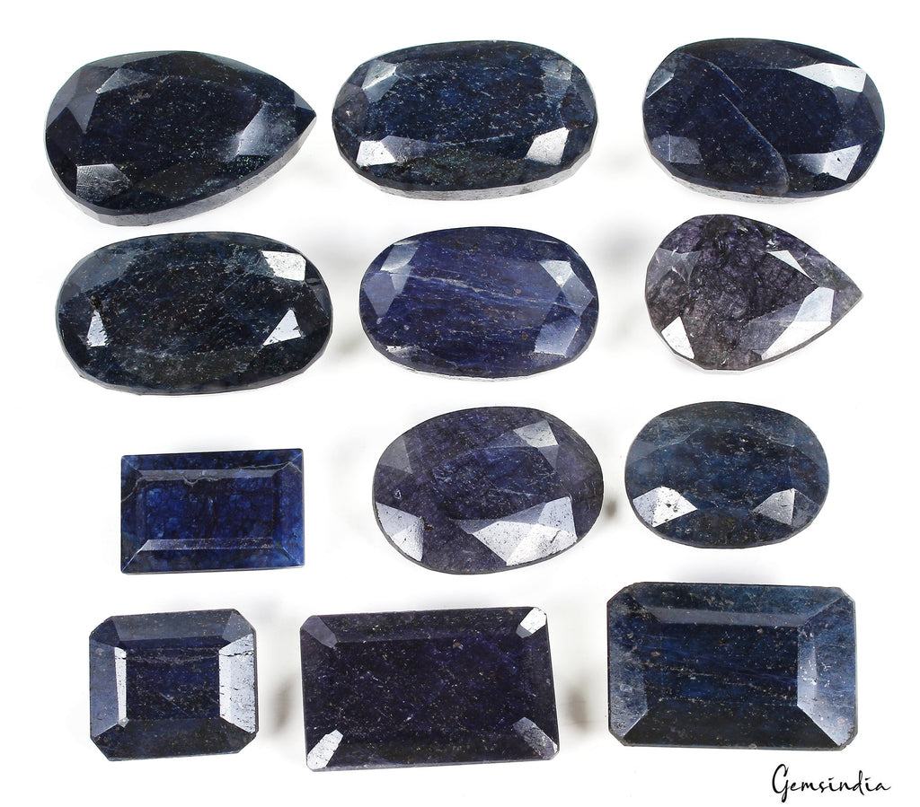 Natural Blue Sapphire 4500Ct Mix Shape Faceted Huge Rare Loose Gemstones 31-56mm