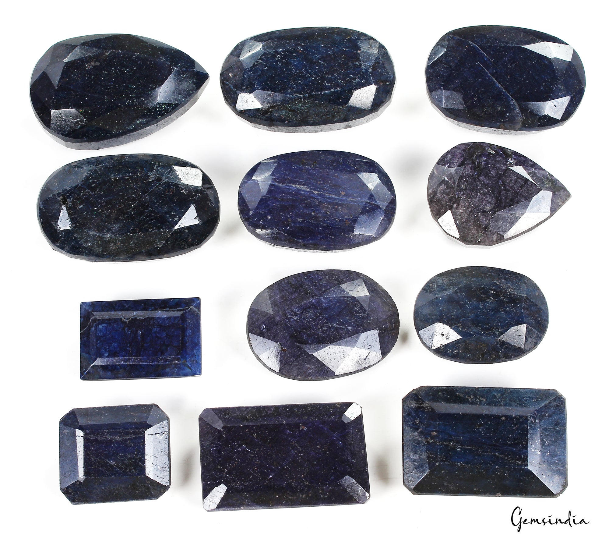 Natural Blue Sapphire 4500Ct Mix Shape Faceted Huge Rare Loose Gemstones 31-56mm