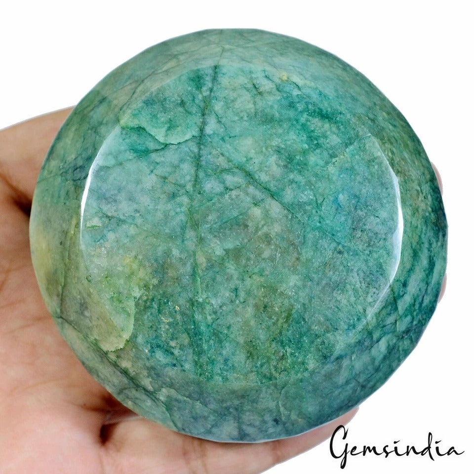 2170 Cts Natural Green Brazilian Emerald Uneven Round Faceted Earth Mined Gem