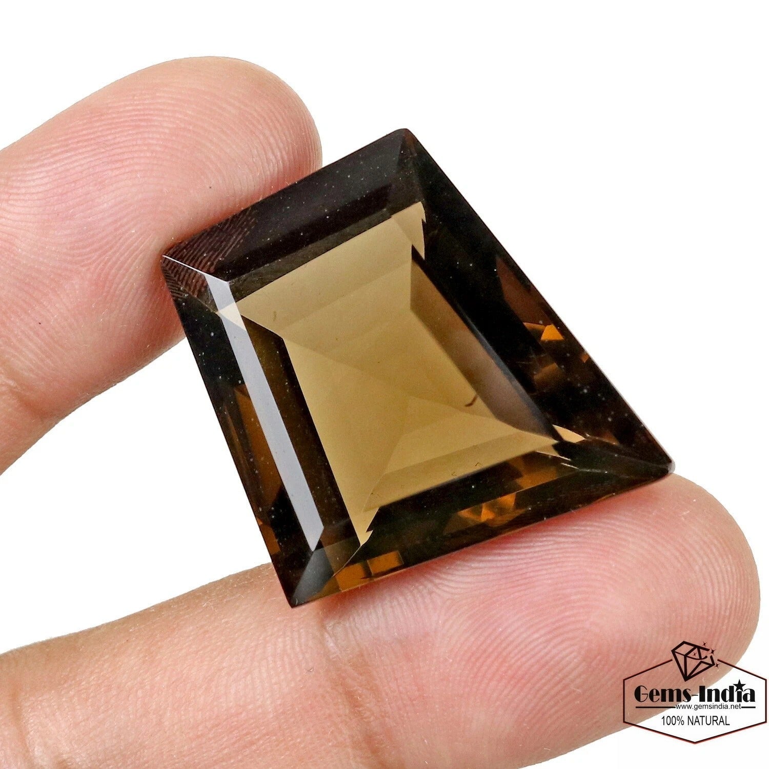 Certified 51.50 Carats Natural Untreated Golden Honey Citrine Fancy Cut Rare Gem