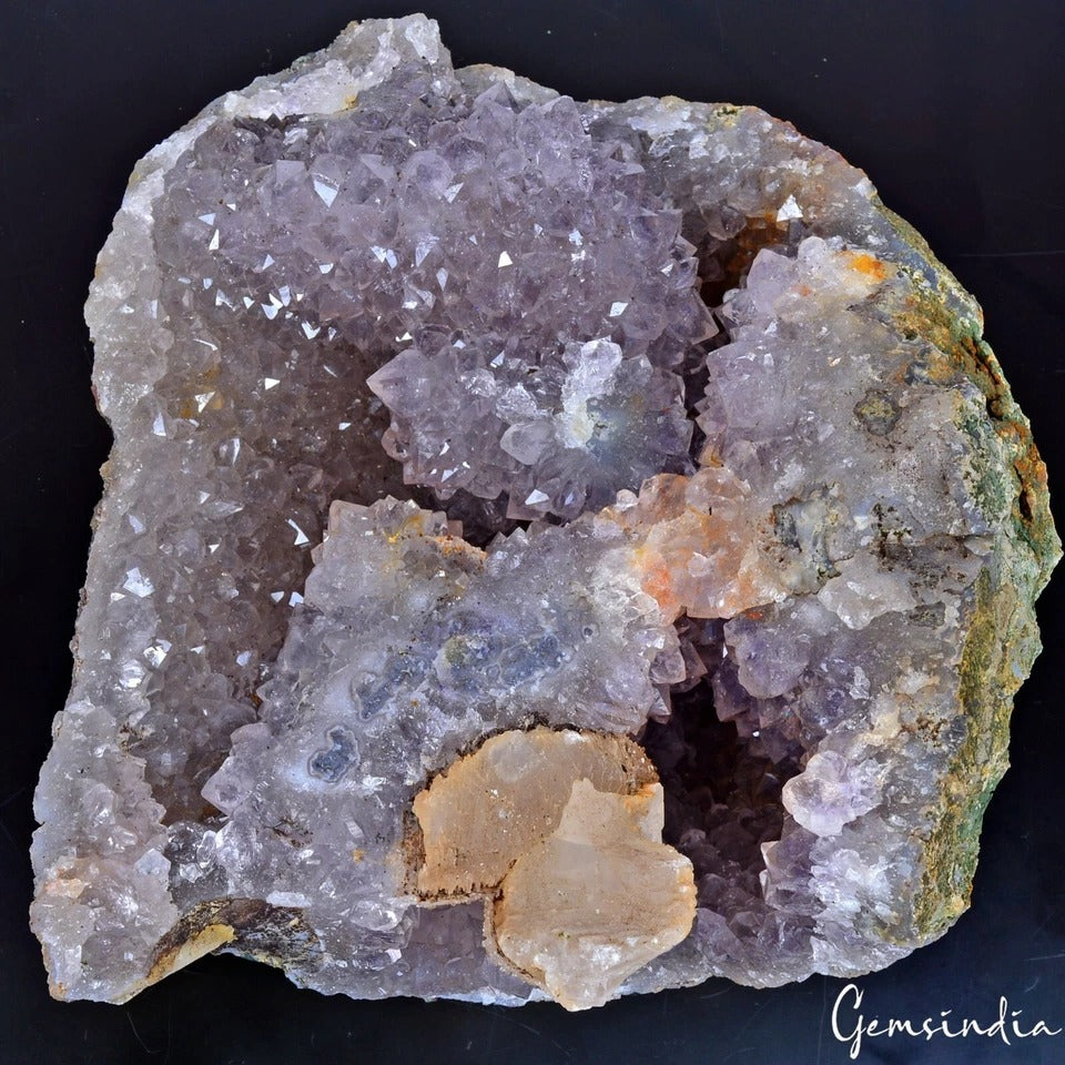 2.8LB Huge Natural Purple Amethyst Geode Quartz Cluster Crystal Specimen Healing