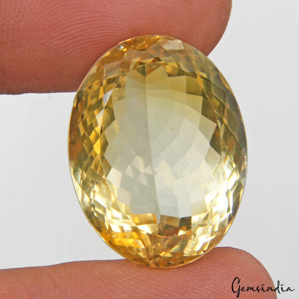 VVS 36.40 Ct Natural Lemon Quartz Citrine Pendant Size Loose Certified Gemstone