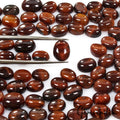170 Ct/100 Pc Natural Untreated Red Tiger Eye Oval Cab Loose Gem Lot For Jewelry
