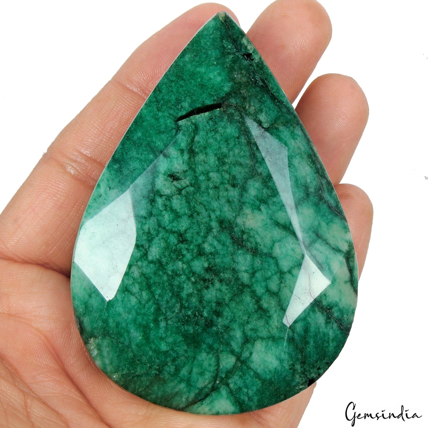 990 Ct Natural Dark Green Emerald Pear Faceted Earth Mined Loose Huge Gemstone