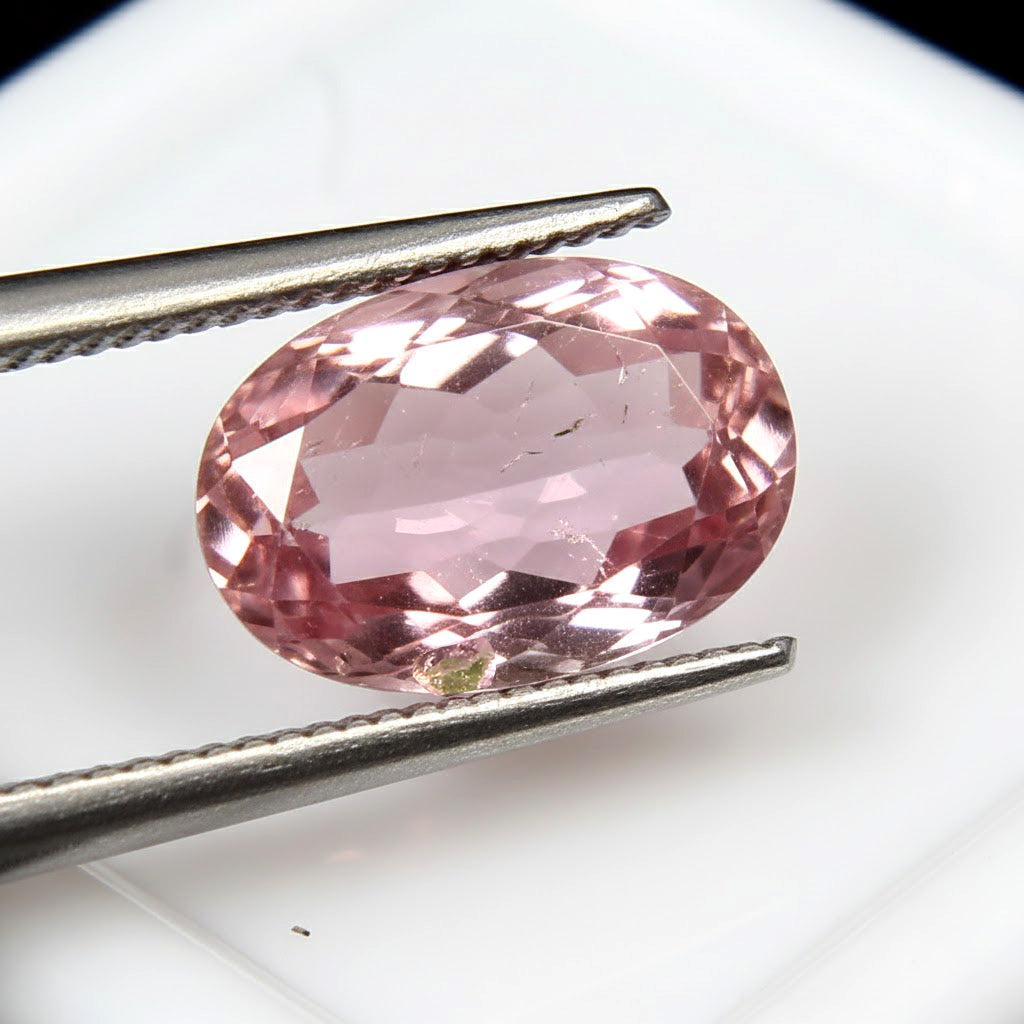 2.30 Ct Faceted Oval Natural Rubellite/Pink Tourmaline Loose Certified Gemstone