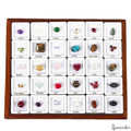 44 Pcs Estate Genuine Semi Precious Loose Multi Color Gems Collection+Wooden Box