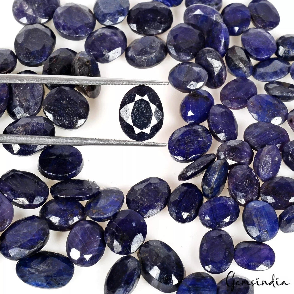 200.00 Ct Natural Blue Sapphire Oval Cut Faceted Loose Wholesale Gems Lot 78 Pc