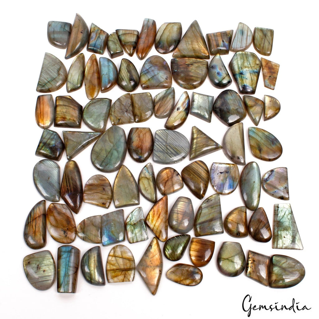 Labradorite Lot, Loose Gemstone, Untreated — 72 Pieces, 12mm to 36mm, 1370 Ct
