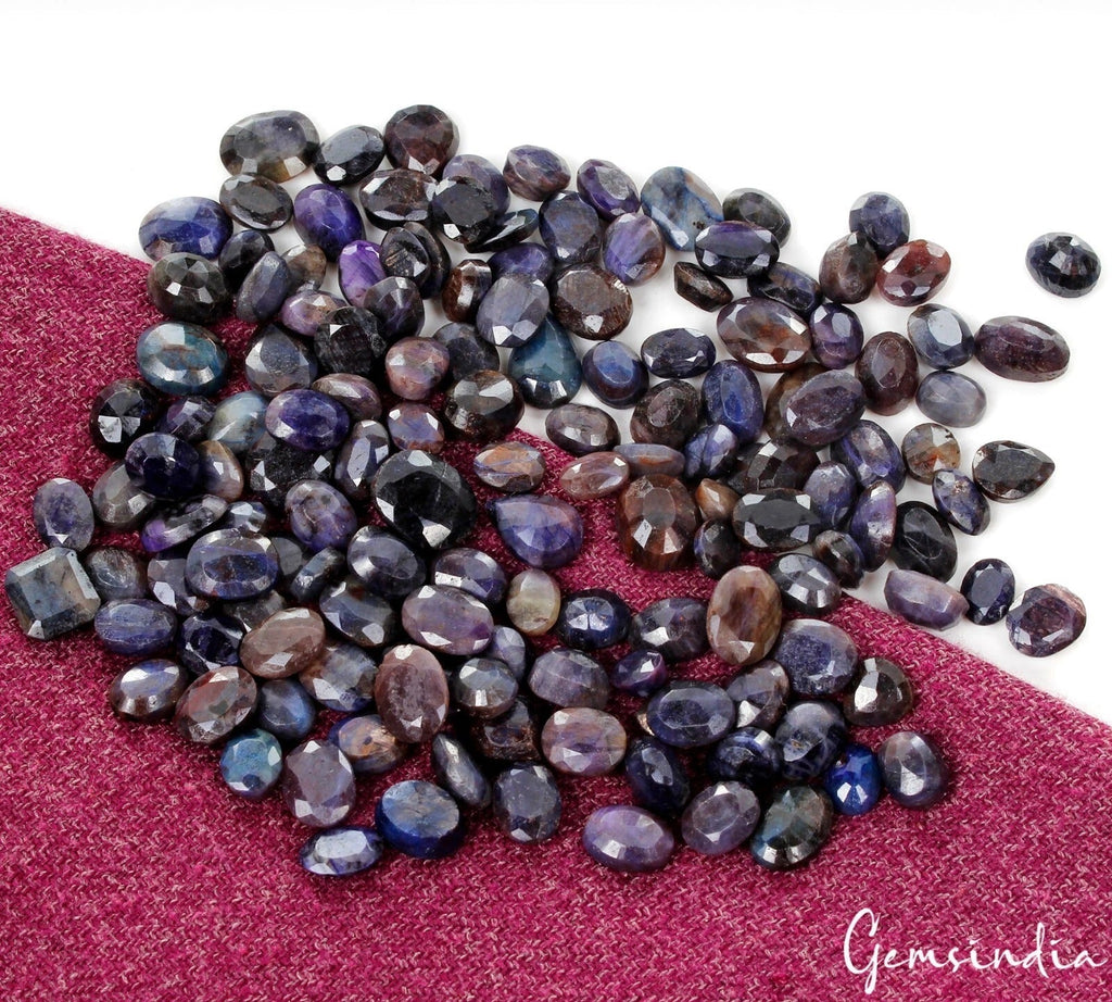 500 Ct Natural Blue Sapphire Oval Cut Faceted Loose Wholesale Gems Lot 147 Pcs