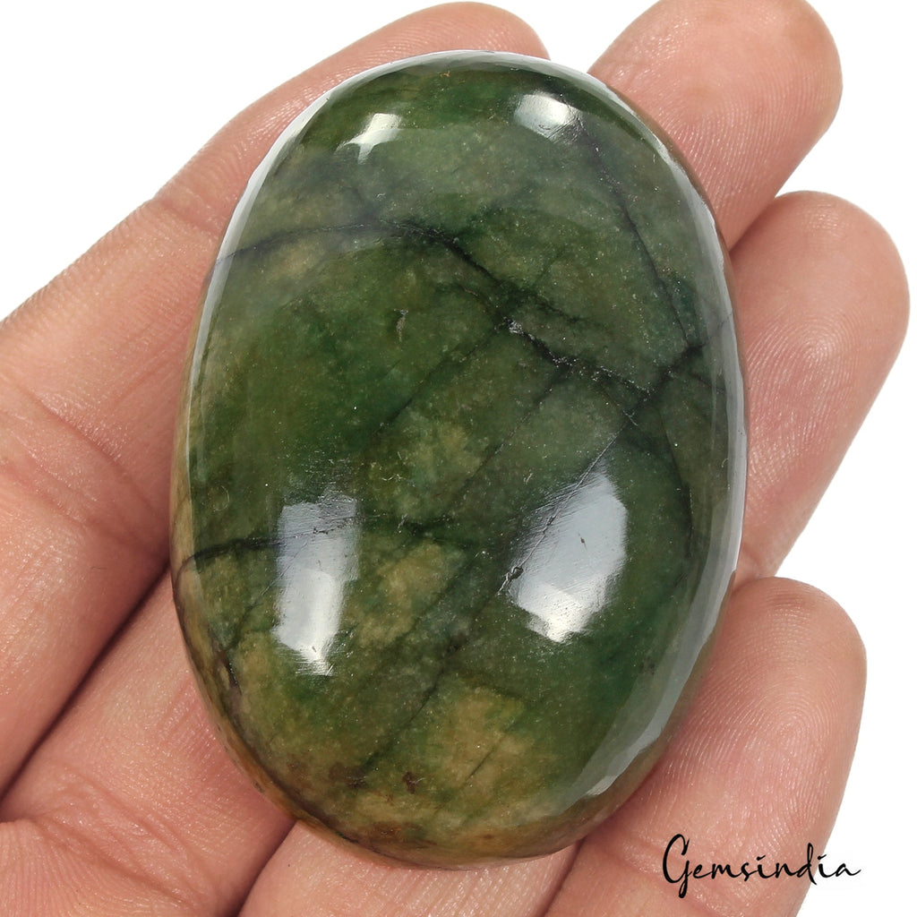 430 Ct Natural Zambian Green Emerald Oval Cab Huge Size Loose Earth Mined Gem