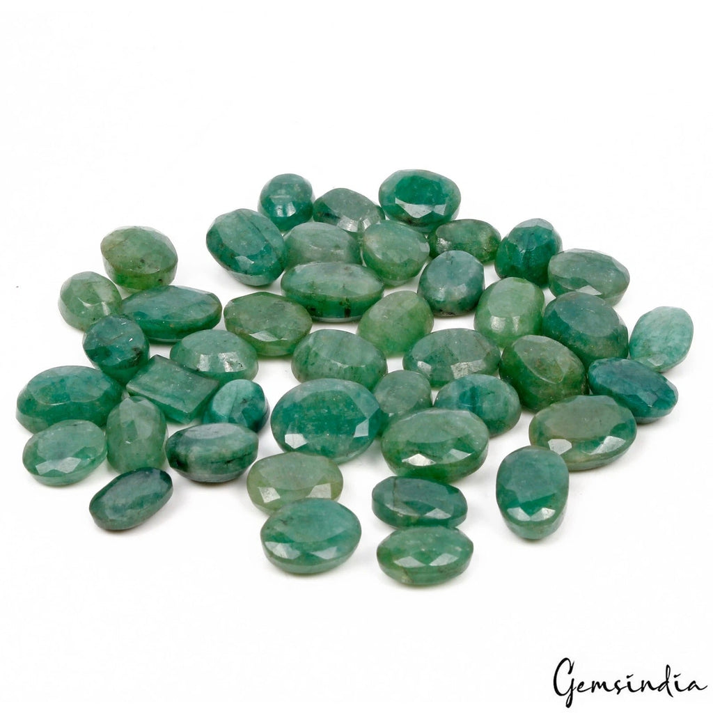 11-16mm Natural Green Emerald 300 Ct Oval Cut Loose Jewelry Gemstones Lot ~42 Pc