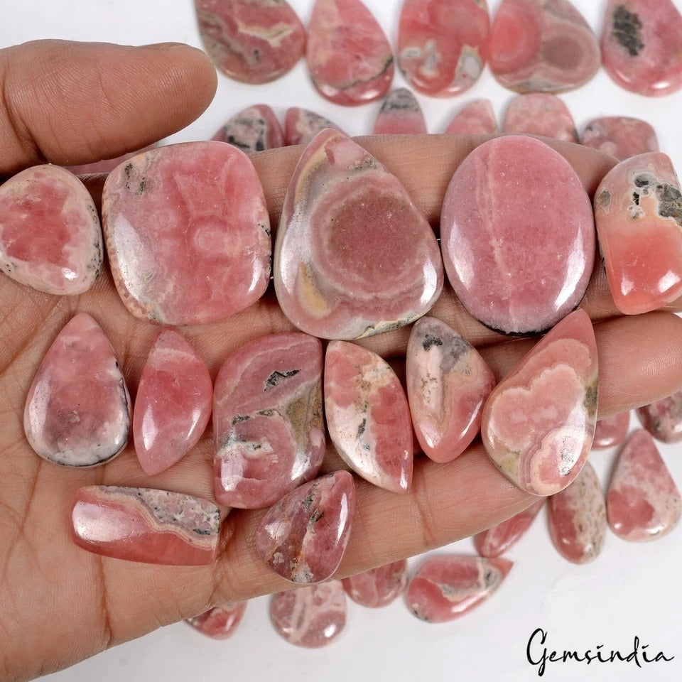 Natural Red Pink Rhodochrosite Mix Cabochon Designer Argentina Gemstones~1370 Ct