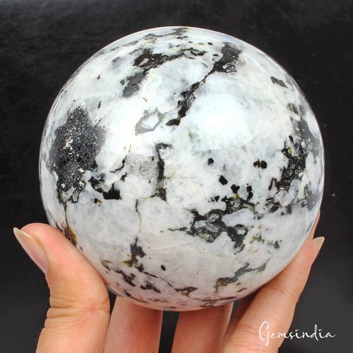 1 Kilo Natural Moonstone With Black Tourmaline Healing Crystal Gems With Stand