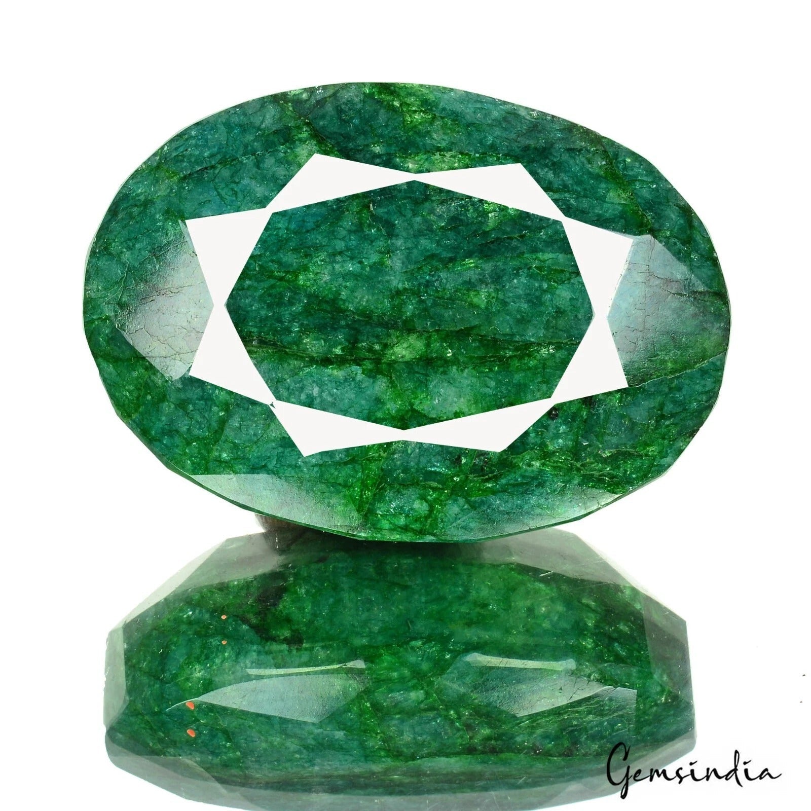 730 Ct Natural Brazilian Dark Green Emerald Oval Faceted Cut Loose Huge Size Gem