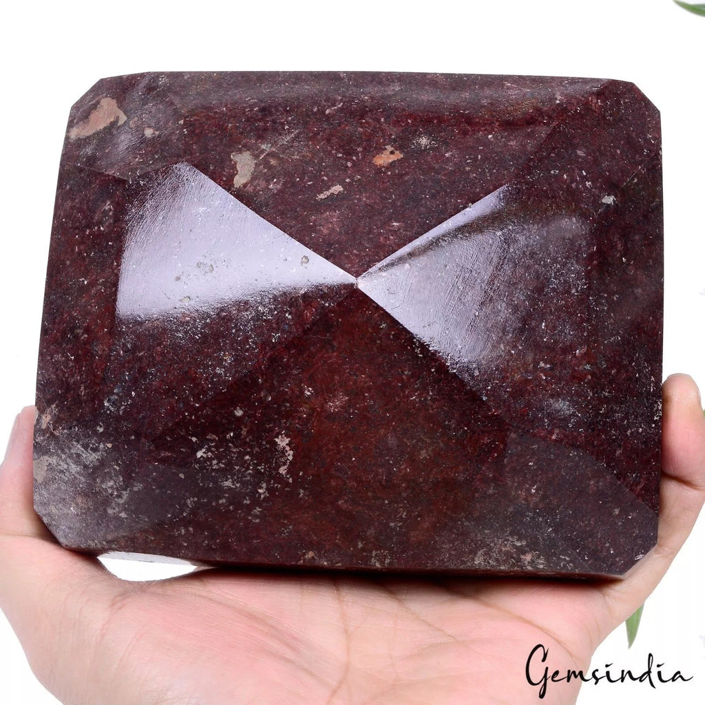 Ruby Untreated Loose Red Gemstone, 2 Kilo Octagon Cut Madagascar Gemstone