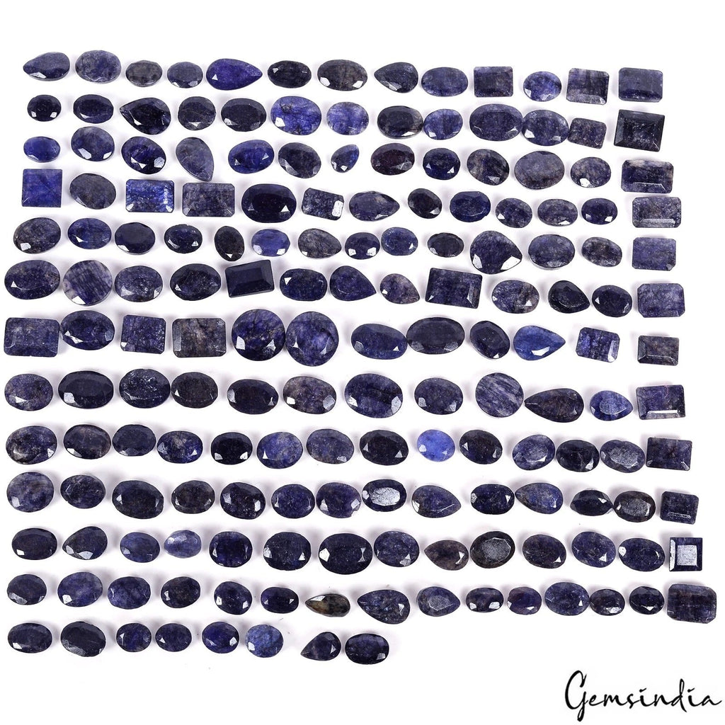 1000 Ct Natural Dark Blue Beryl Loose Mix Cut 11-18mm Loose Gemstones Lot 165Pcs