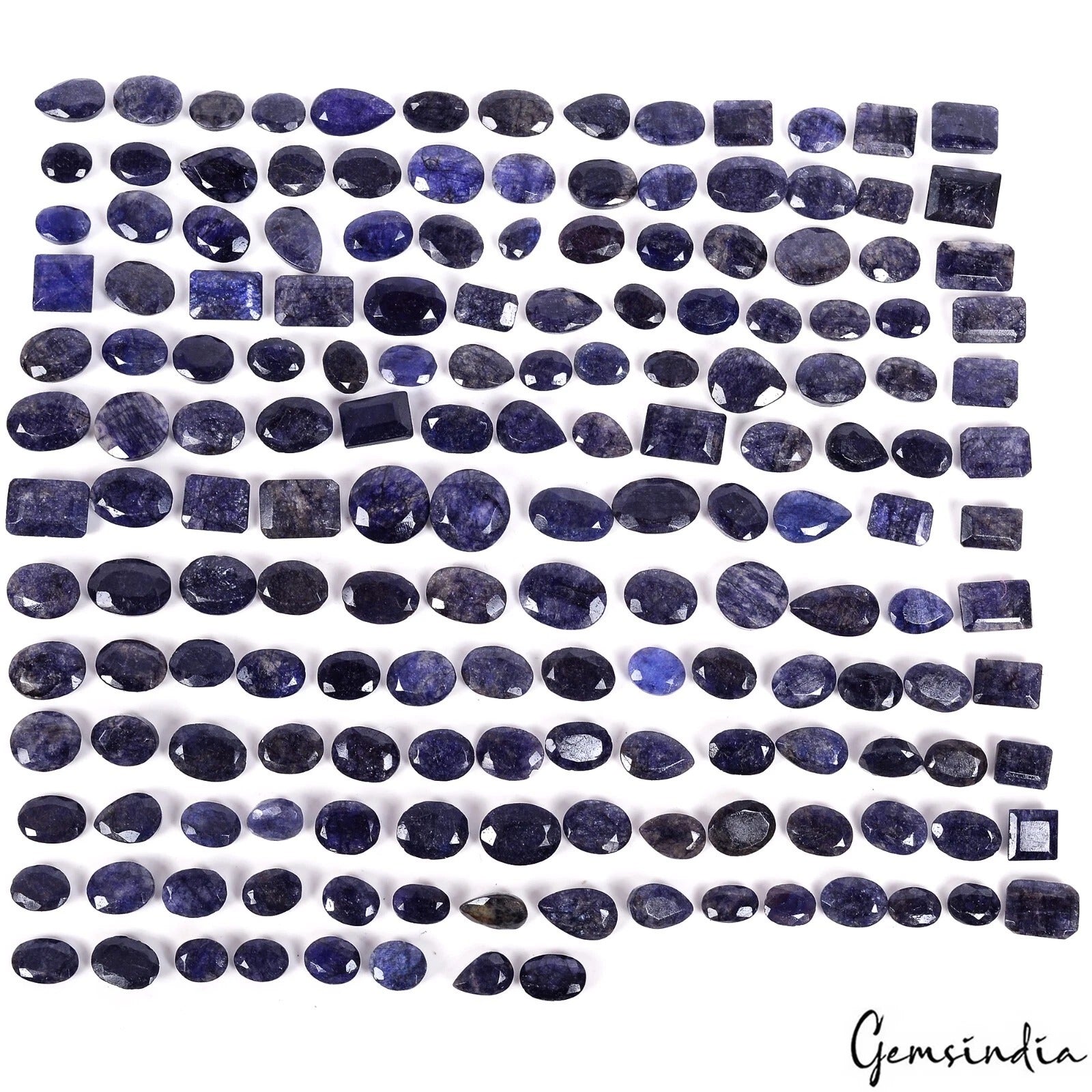 1000 Ct Natural Dark Blue Beryl Loose Mix Cut 11-18mm Loose Gemstones Lot 165Pcs