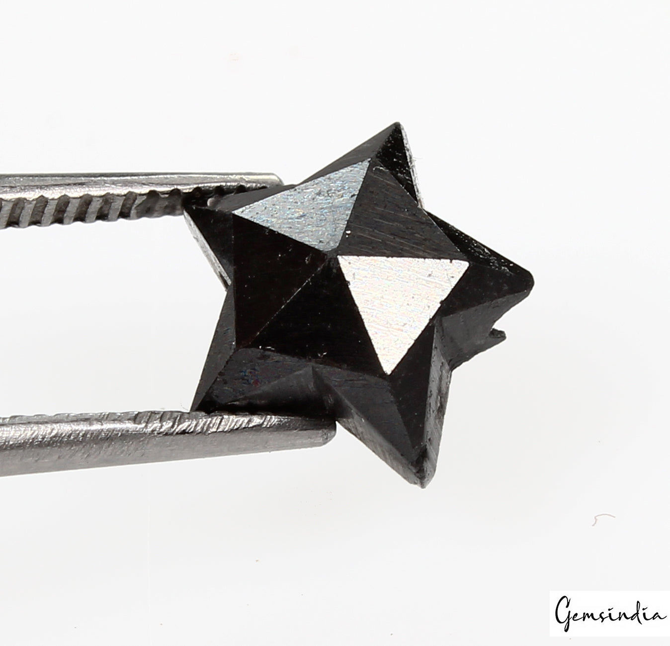 2.2 Carats 100% Natural Polished Star Shape Loose Earth Mined Black Diamond~10mm
