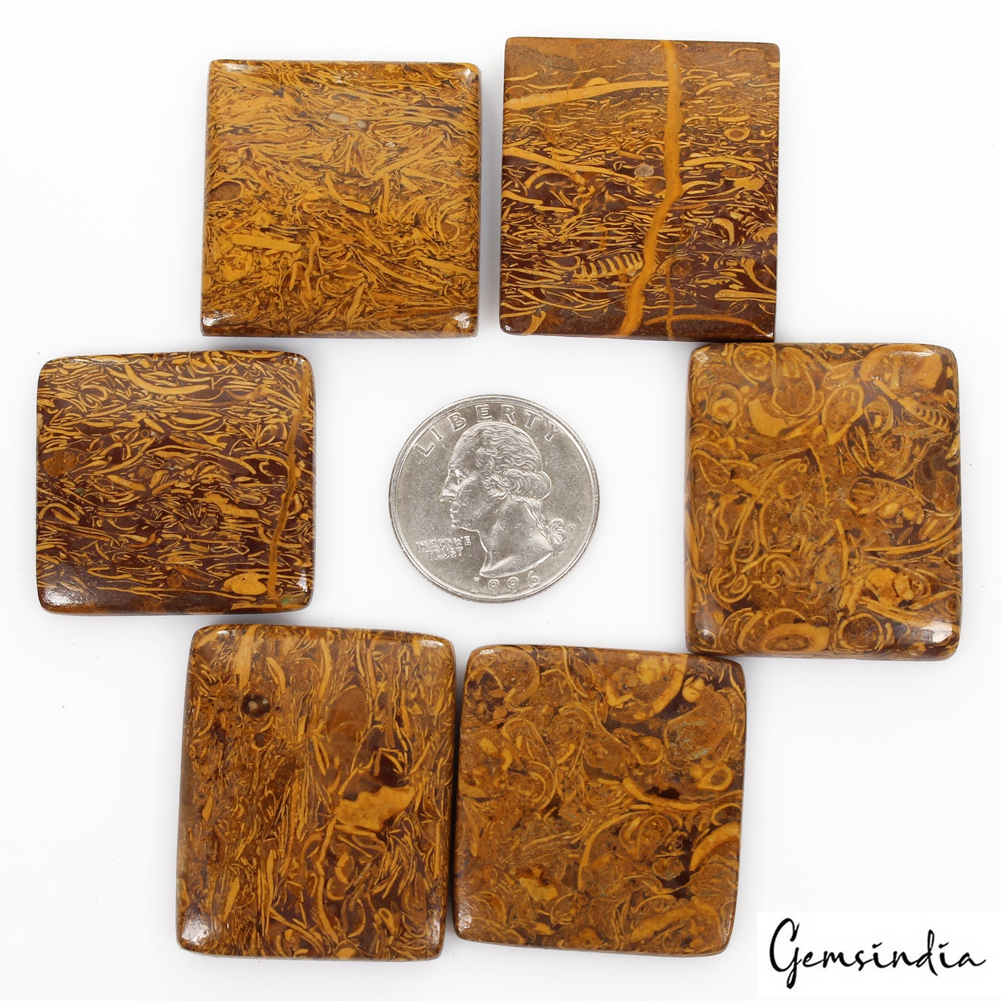380 Cts Natural Untreated Marium Jasper Square Shape Elephant Skin Jasper Gems