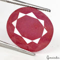 Certified 12.60 Ct Natural Untreated Red Ruby Oval Faceted Gems From Mozambique