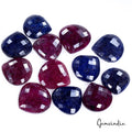 Ruby Lot, Loose Gemstone, Color Enhanced, Red — 12 Pieces, 20mm to 24mm, 370 Ct, Madagascar