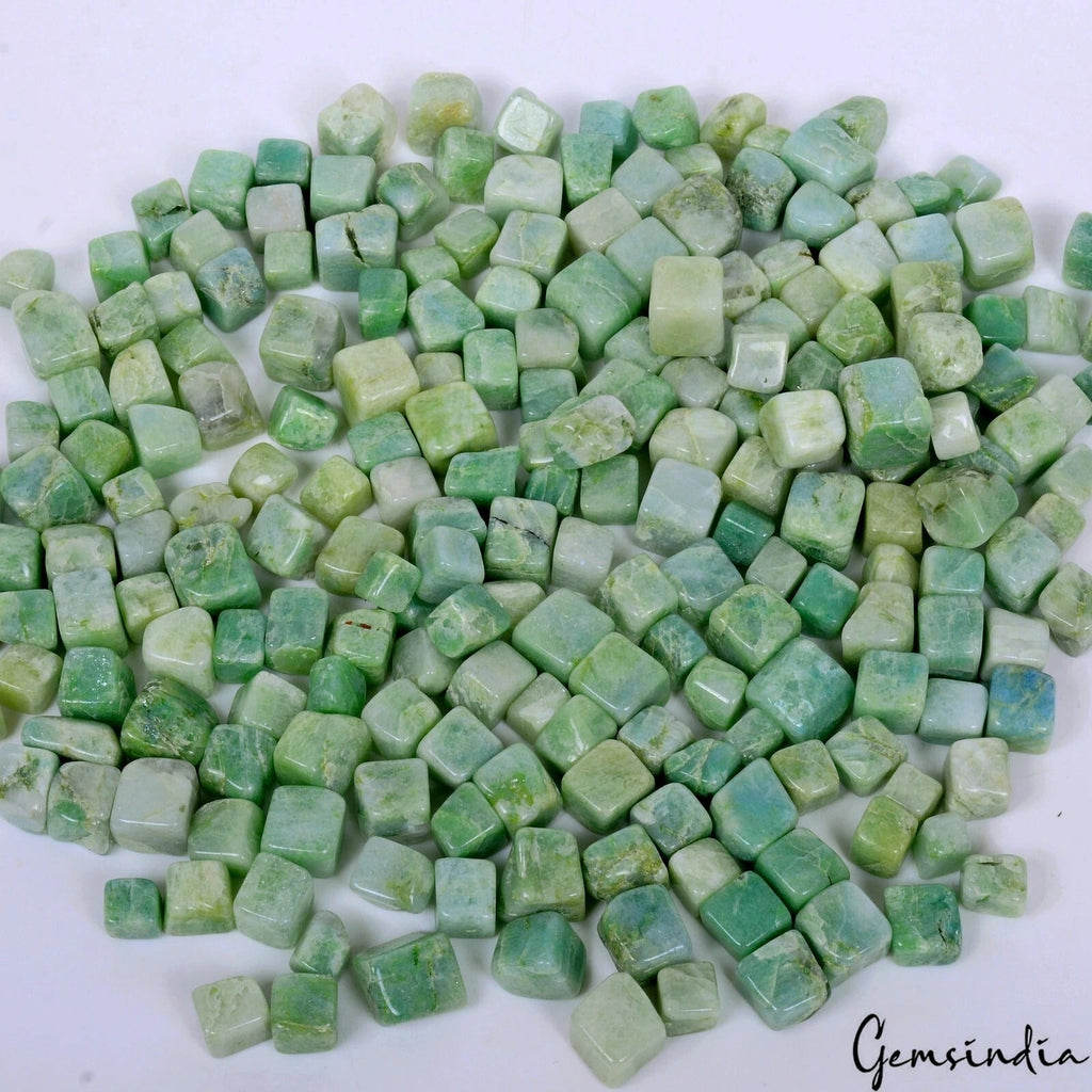 1560 Ct/216 Pcs Natural Green Emerald Cubes Uncut Rough Wholesale Gemstones Lot