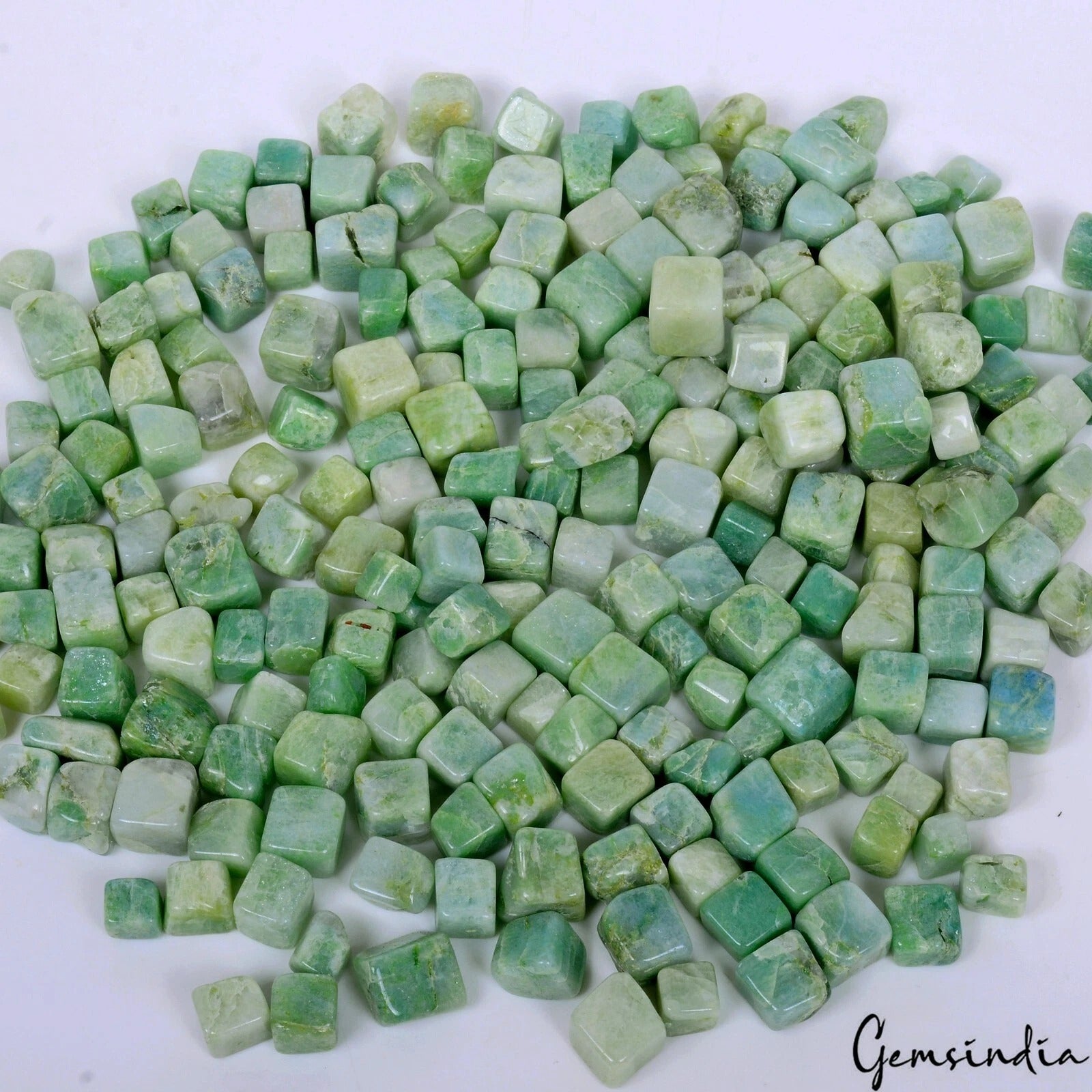 1560 Ct/216 Pcs Natural Green Emerald Cubes Uncut Rough Wholesale Gemstones Lot