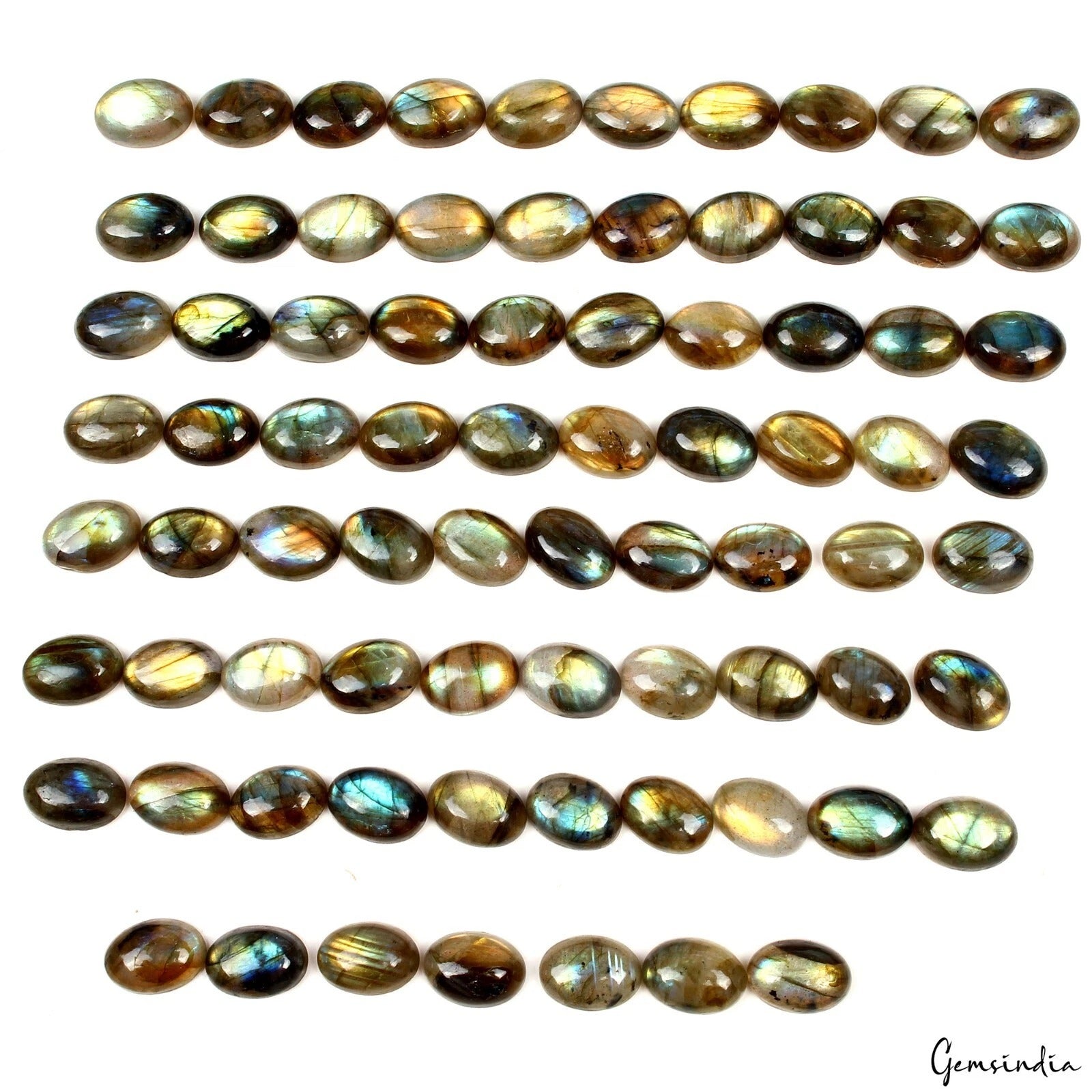 440 Cts Wholsesale Lot Natural Labradorite Calibrated 14x10mm Oval Cabochon Gems