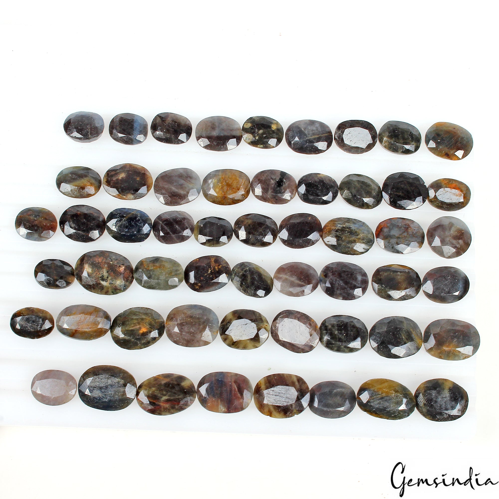 575 Ct Natural Untreated Brown/Black Sapphire Mixed Cut Loose 11-18mm Gemstones