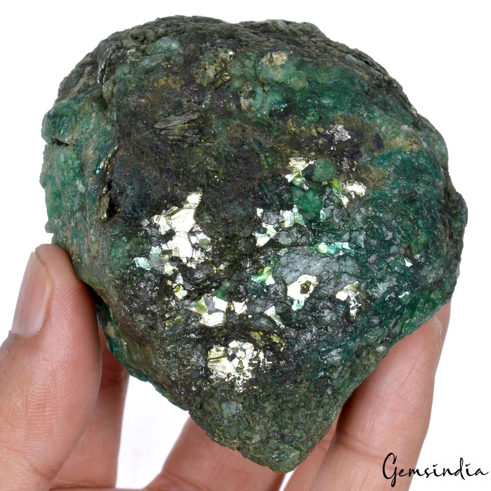 1880 Ct Natural Green Emerald Uncut Huge Size Rough Earth Mined Rock Loose Gems