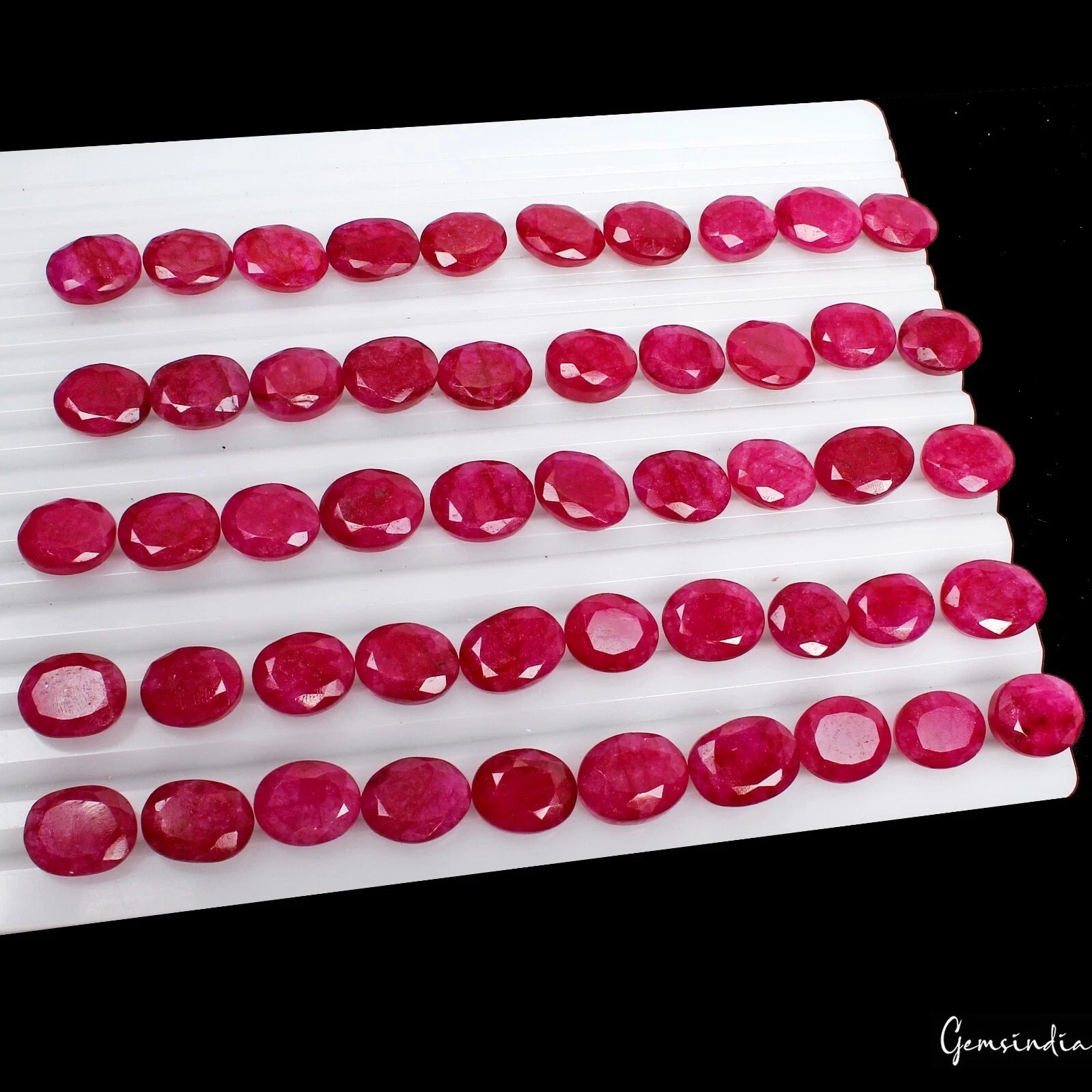 400 Ct Natural Red Pink Beryl Oval Cut Loose Wholesale Gemstone Lot 50 Pcs