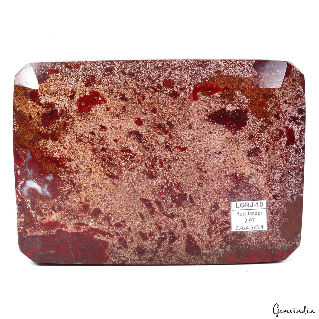 Red Jasper Loose Gemstone, Octagon Cut, Untreated — 6.4x4.5x3.4 inch, 14850 Ct (2.97 Kg), Madagascar