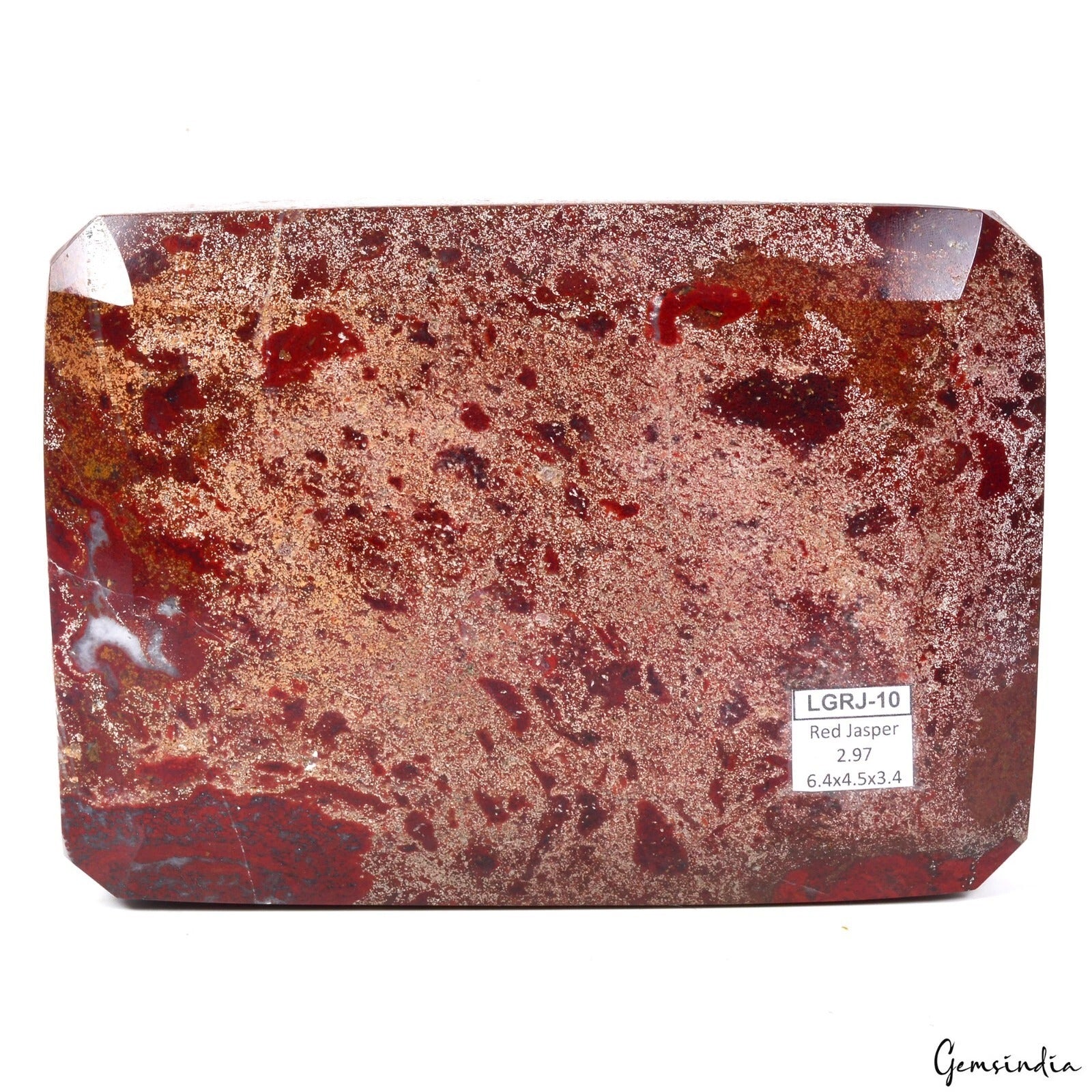 Red Jasper Loose Gemstone, Octagon Cut, Untreated — 6.4x4.5x3.4 inch, 14850 Ct (2.97 Kg), Madagascar