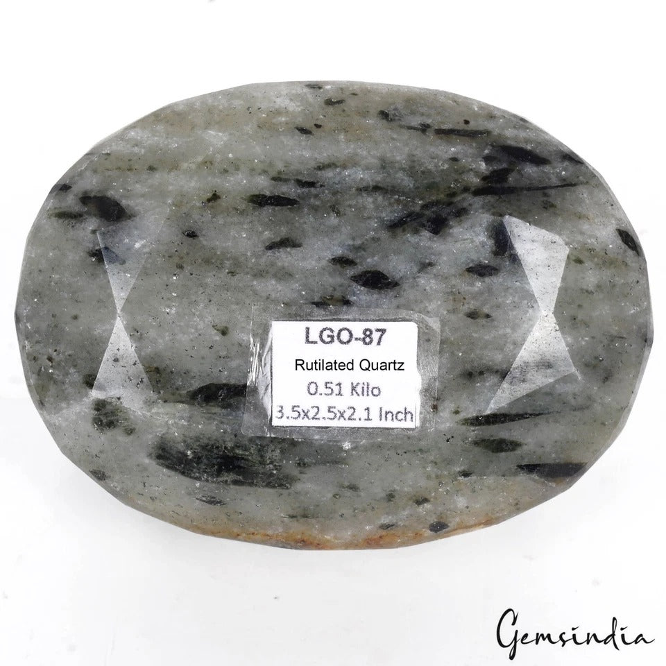 2550 Ct Natural Rutilated Quartz w/ Black Needle Untreated Loose Museum Size Gem