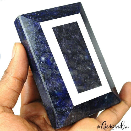 African Blue Sapphire Loose Gemstone, Color Enhanced — 90x60x45mm, 2900 Ct, Madagascar